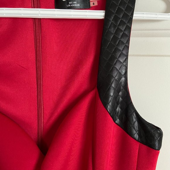 GUESS Women's Red & Black Dress, Size 8 - Picture 2 of 4